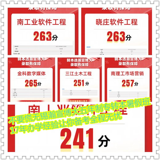 不要慌无锡瀚宣博大五年制专转本暑假班17年办学经验让你备考全程无忧