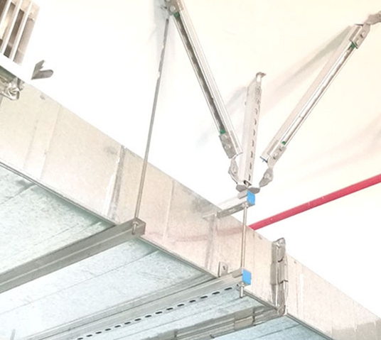 风管侧向抗震支架 用作建筑施工 防火耐高温 热浸锌
