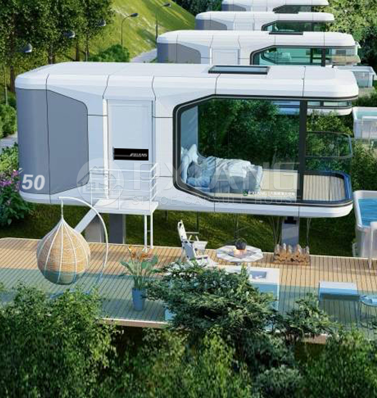 浦项太空舱民宿移动房屋移动卫生间拖车厕所岗亭办公室