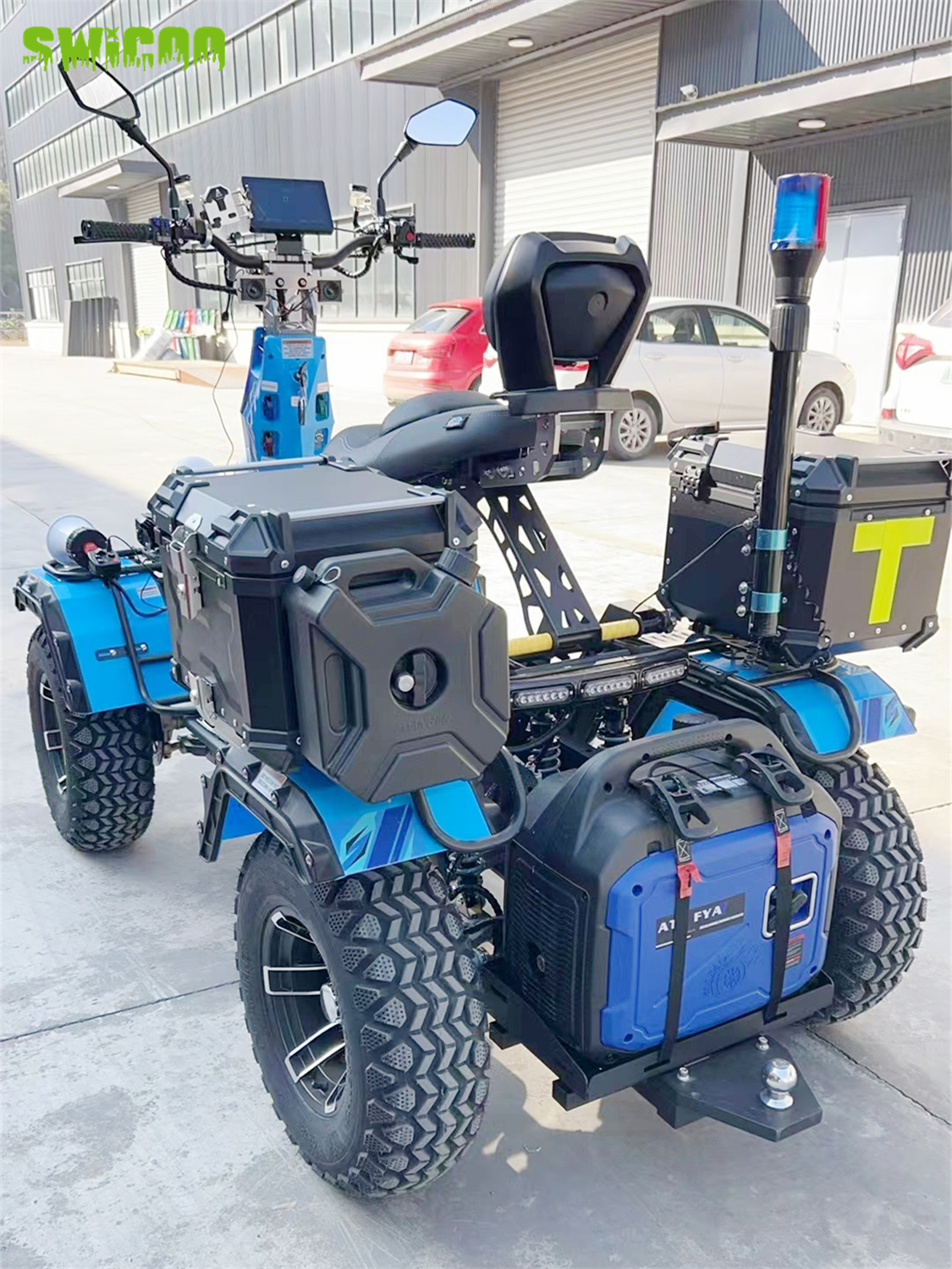 混合动力：12千瓦电动+油冷发动机全地形车