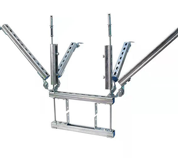 风管纵向抗震支架 纸深化 组合侧纵向抗震支架